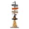 Glitzhome® 42" Lighted Halloween Witch's Broom Porch Décor with Timer
